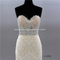 customize Ivory mopping lace sexy tulle bulk mermaid bridal dress wedding dress elegant strapless